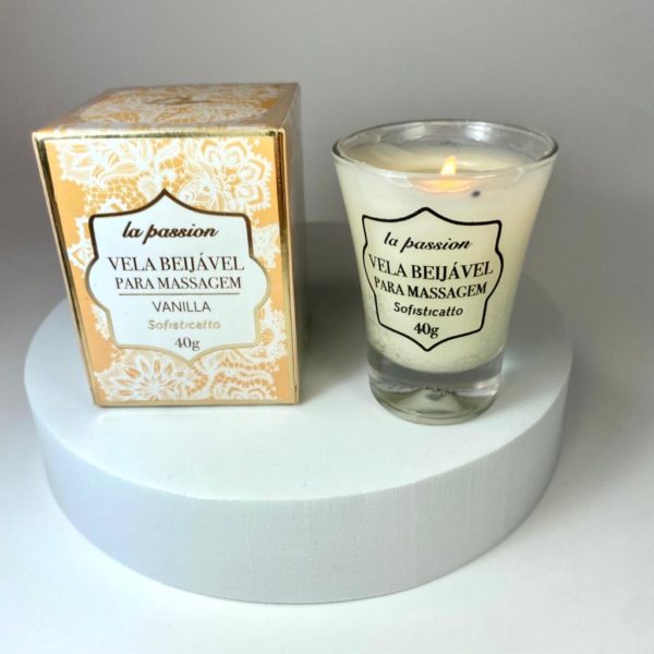 Vela Beijável para Massagem - Sabor baunilha