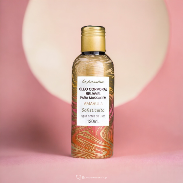 Óleo de massagem beijável 120ml - Sabor amarula