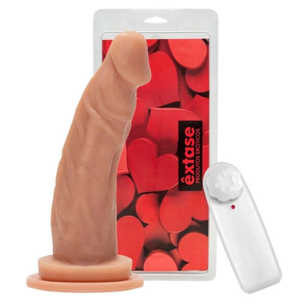 PRÓTESE MACIÇA COM VIBRO E VENTOSA 16 X 3,4CM