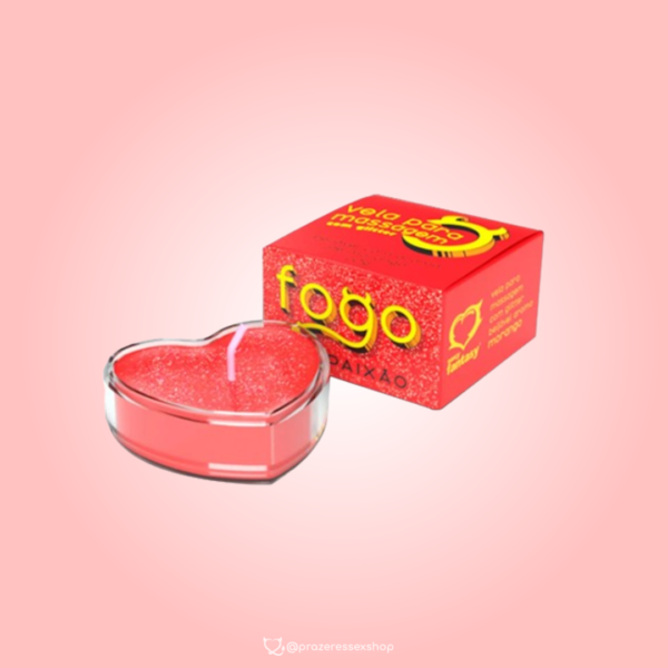 Vela para massagem beijável sabor morango