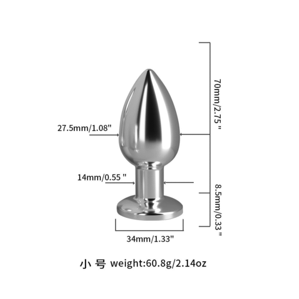 Plug anal vibratório em metal - Image 4