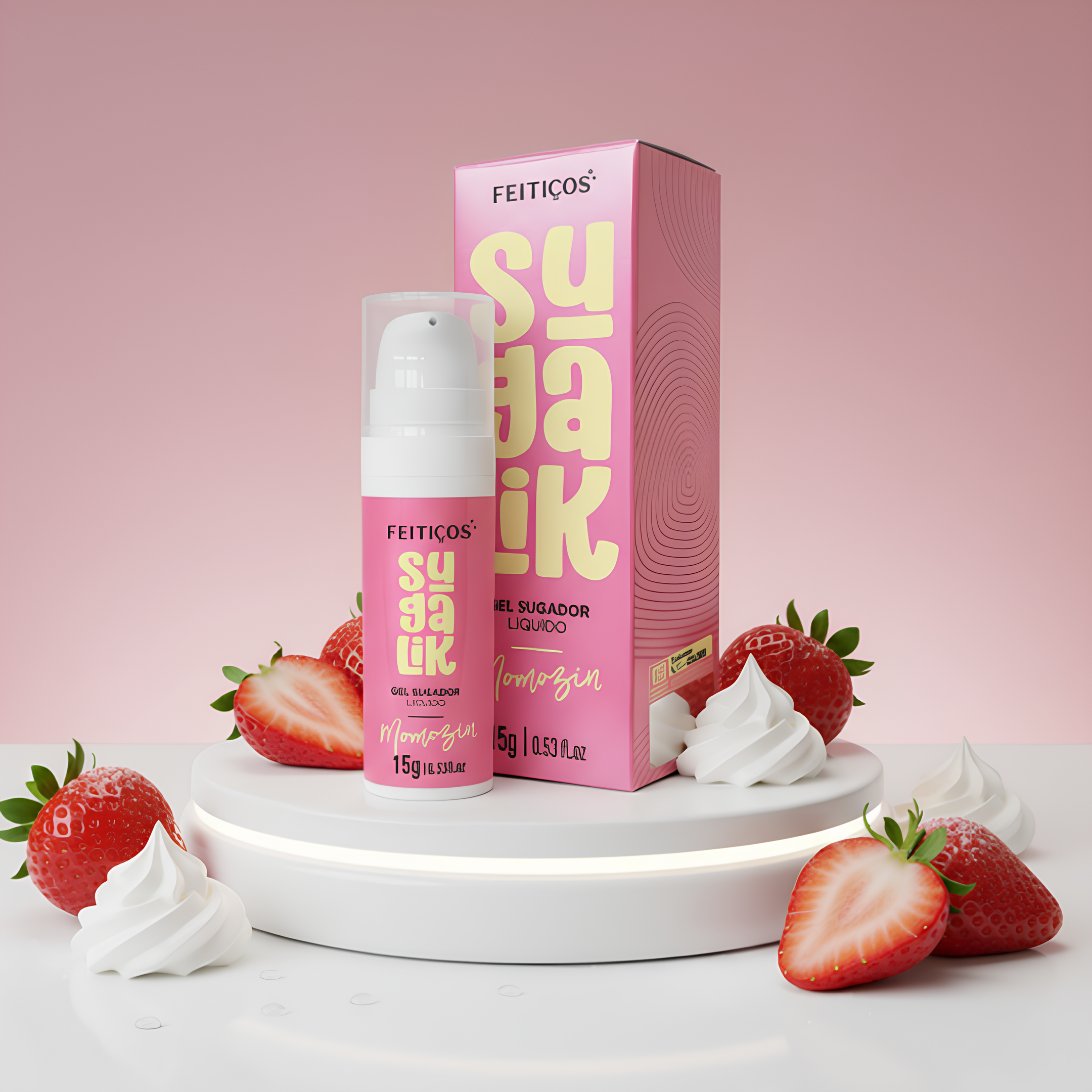 Sugalik gel sugador líquido - morango com chantilly