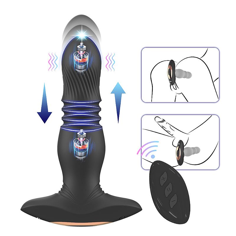 Plug Anal Créu com Vibro Vai e vem - Image 2