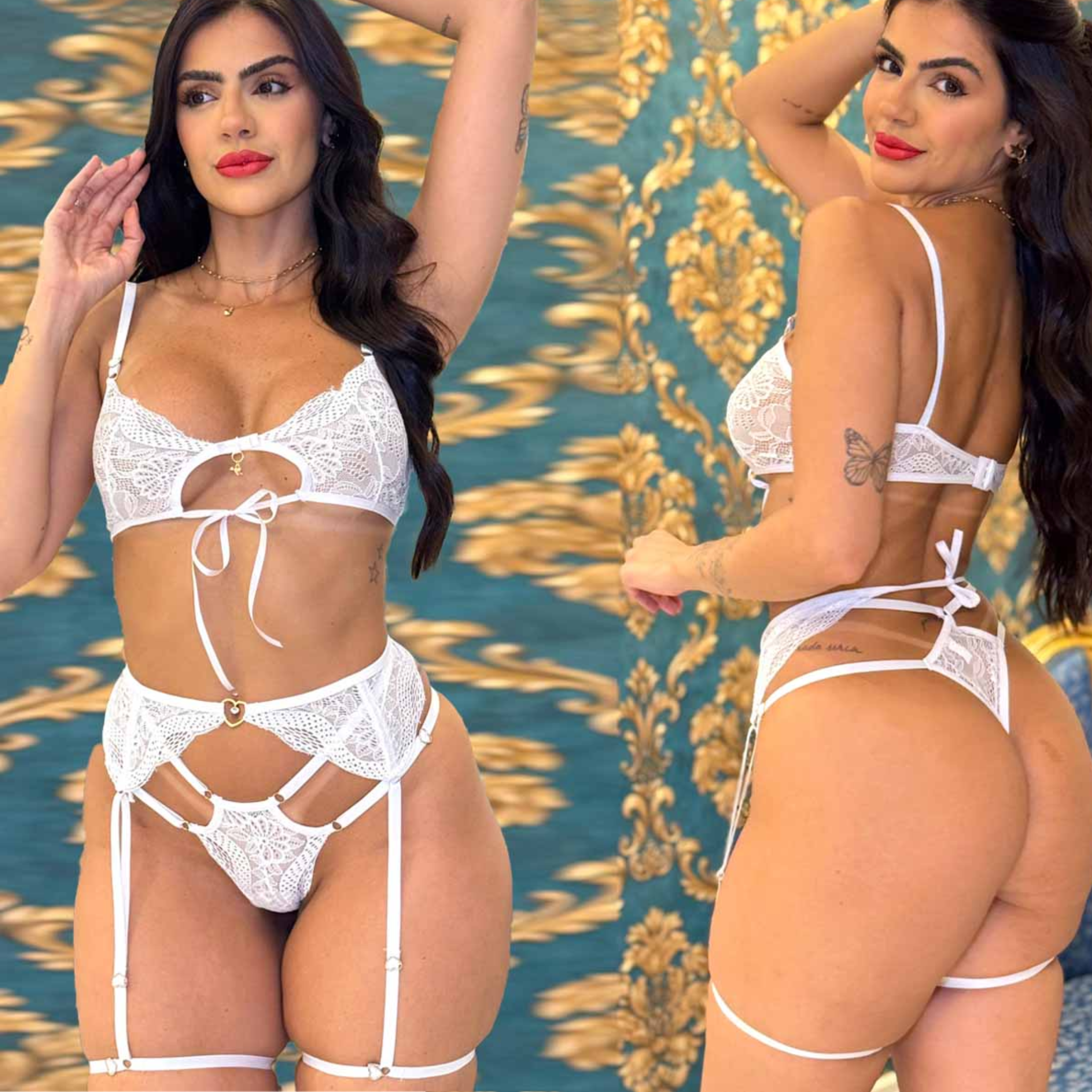 Conjunto Cinta Liga Maria Flor - Tam M