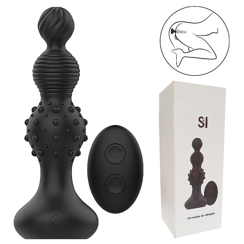 Plug Anal Escalonado com Textura e Controle Remoto