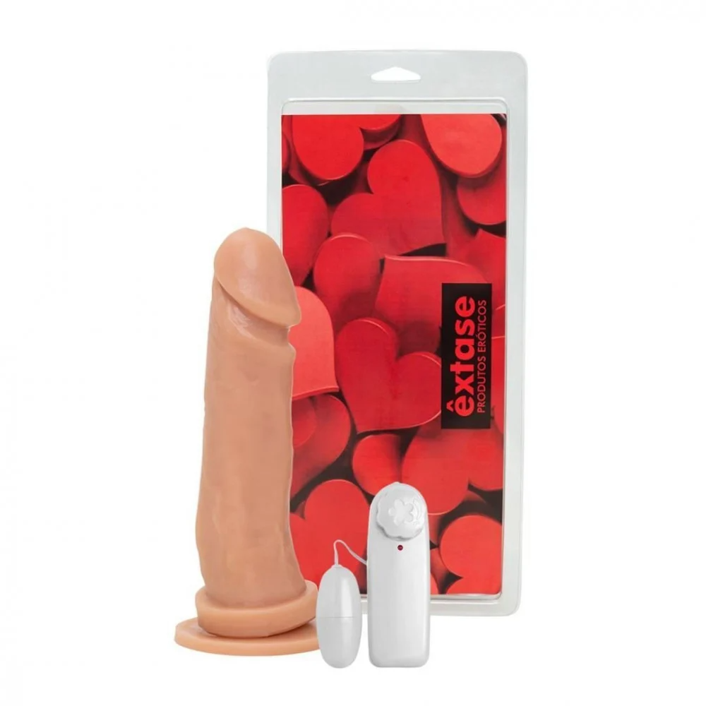 Prótese Realística 17x4,2cm com Ventosa e Vibro