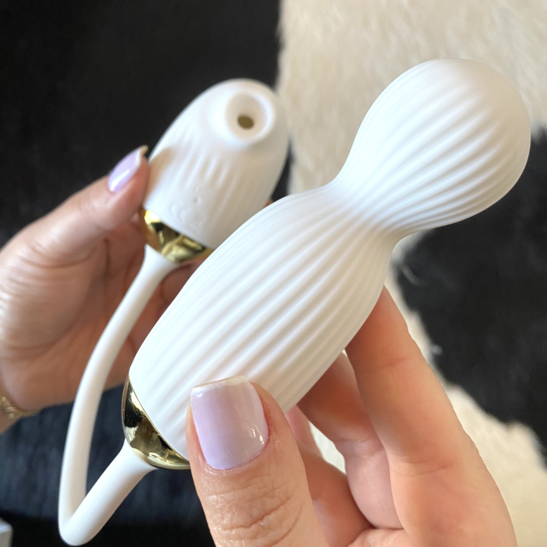Vibrador com bullet giratório e sugador - Imagem 3