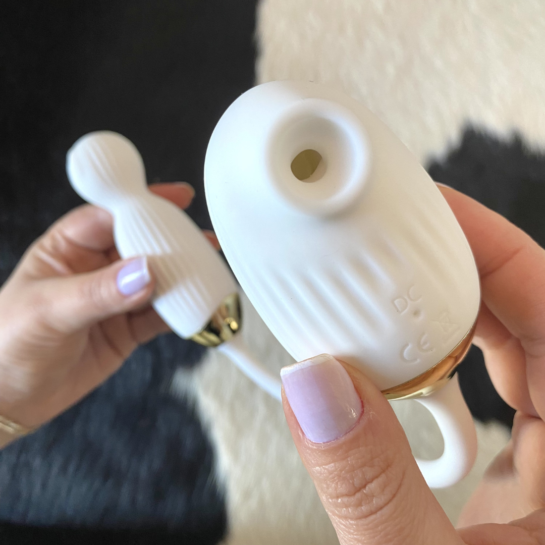 Vibrador com bullet giratório e sugador - Imagem 2