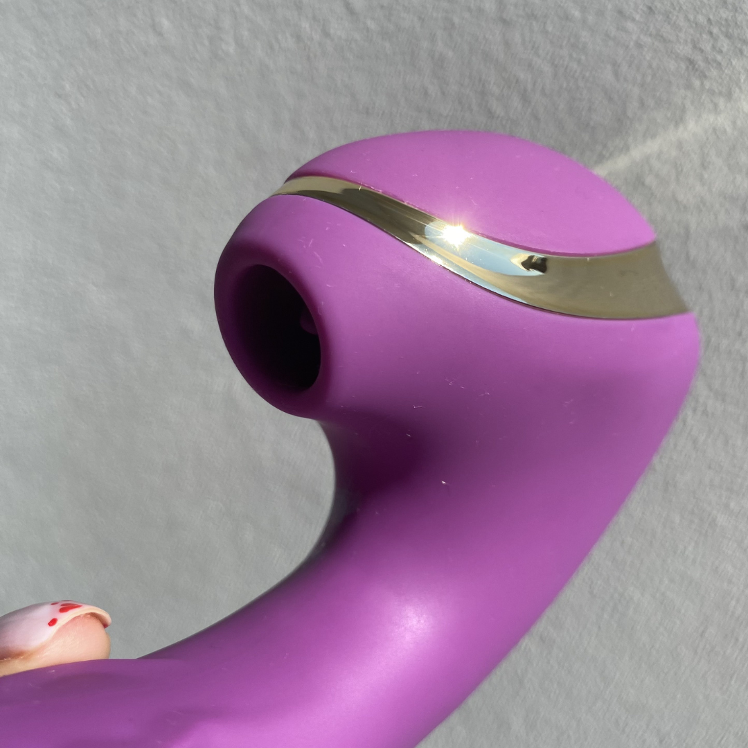 Vibrador Penetrável Texturizado com Estimulador de Língua - Imagem 4