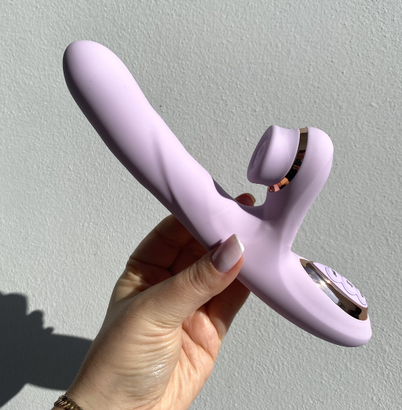 Vibrador Vick com sucção e vai e vem
