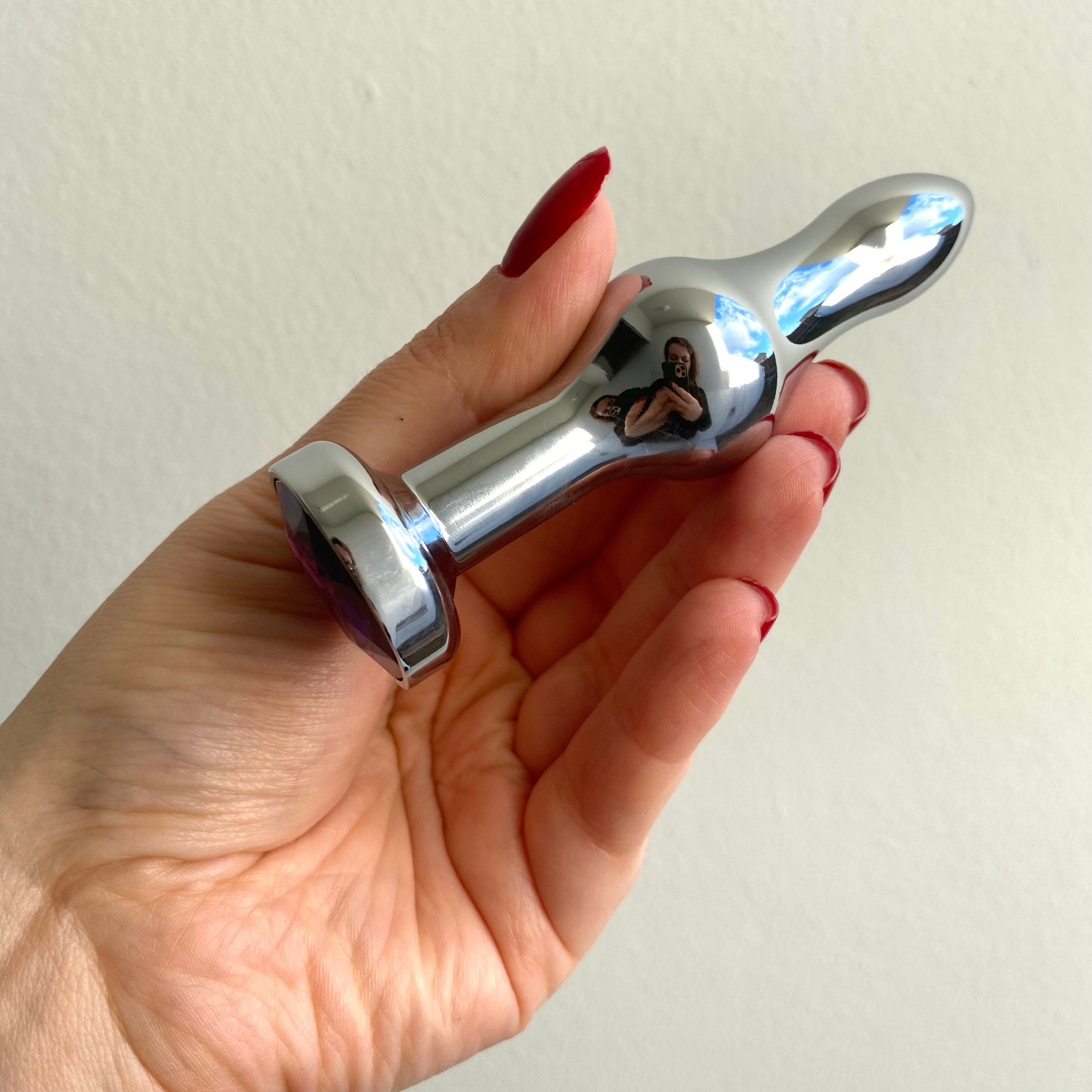 Plug Anal Metal Cônico Convexo com Jóia - Imagem 5